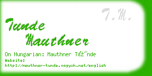 tunde mauthner business card